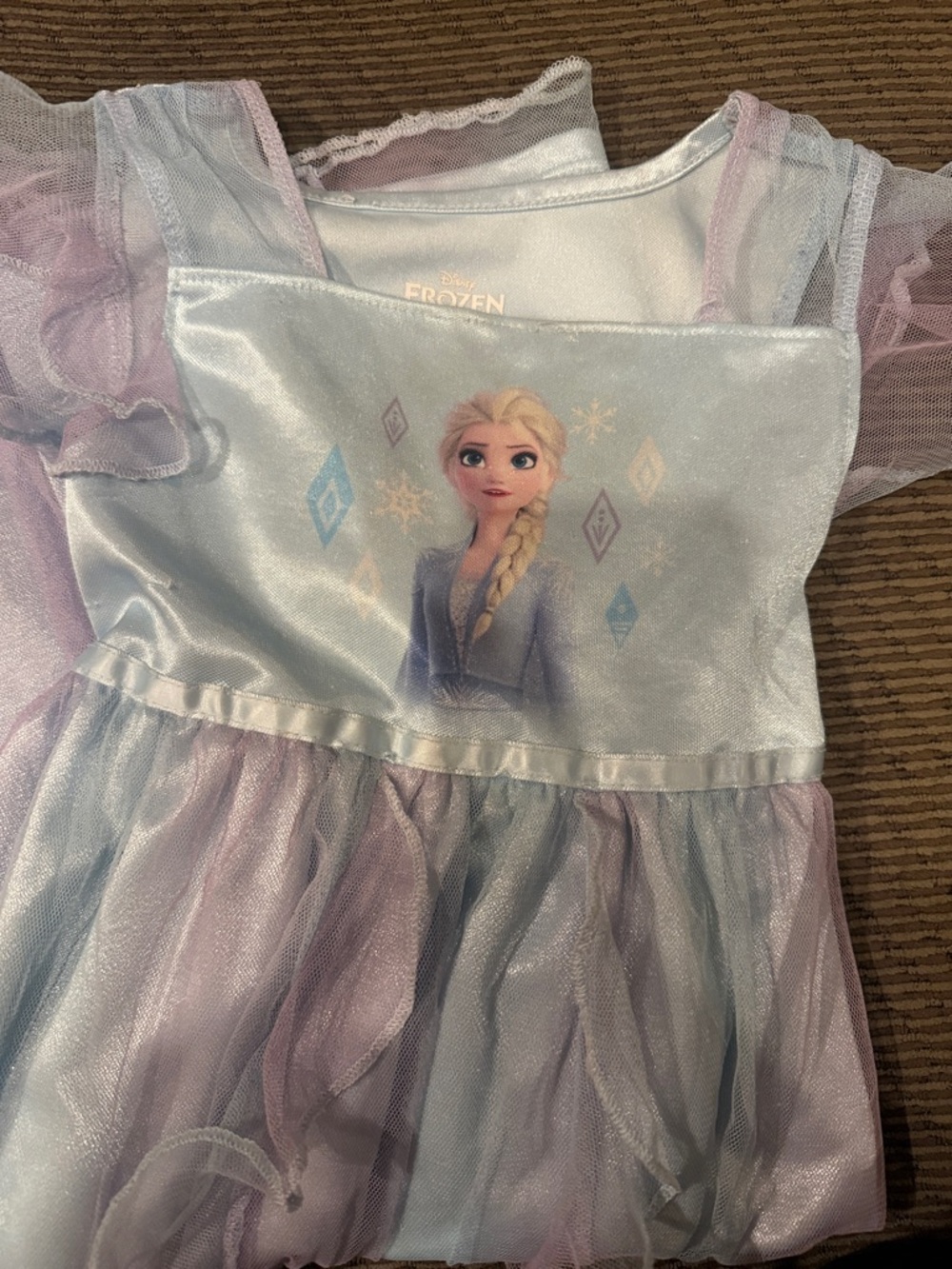 Disney Elsa Character Dress in Light Blue & Pink Tulle